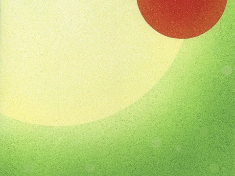  创意极简平涂插画日本当代艺术绘画 