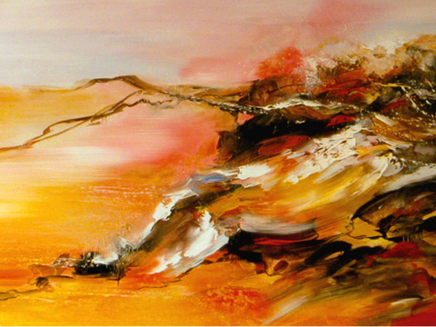  中式新中式挂画壁画字画山水花鸟背景墙壁纸装饰画油画 