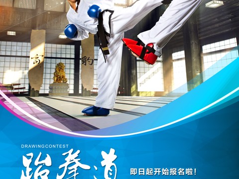 跆拳道运动健身广告海报19