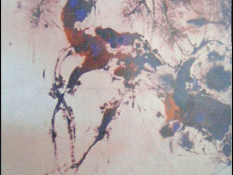  中式新中式挂画壁画字画山水花鸟背景墙壁纸装饰画油画 