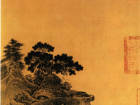  中式新中式挂画壁画字画山水花鸟背景墙壁纸装饰画油画 