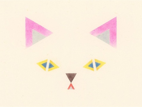  创意极简平涂插画日本当代艺术绘画 