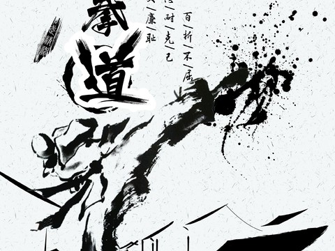 跆拳道运动健身广告海报18