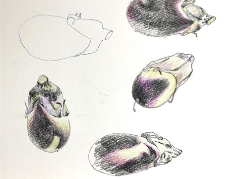  创意极简平涂插画日本当代艺术绘画 