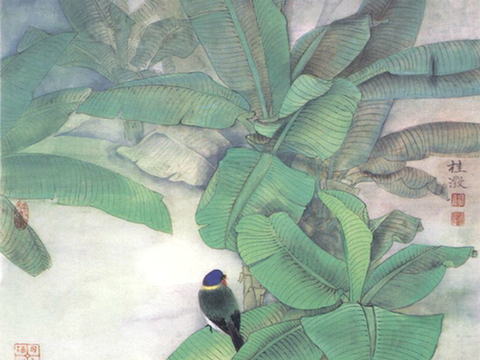 中式新中式挂画壁画字画山水花鸟背景墙壁纸装饰画抽象画油画