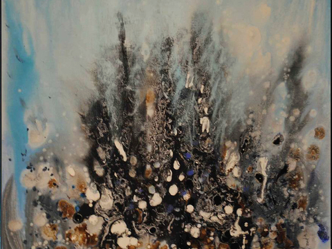  中式新中式挂画壁画字画山水花鸟背景墙壁纸装饰画抽象画油画 