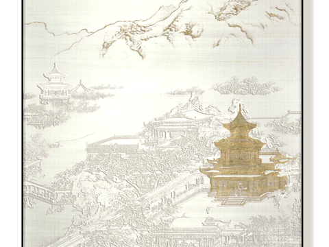 中式新中式挂画壁画字画山水花鸟背景墙壁纸装饰画抽象画油画