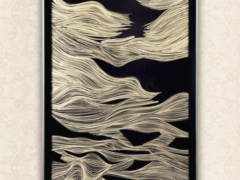  中式新中式挂画壁画字画山水花鸟背景墙壁纸装饰画抽象画油画 