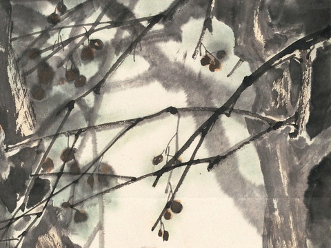 中式新中式挂画壁画字画山水花鸟背景墙壁纸装饰画抽象画油画