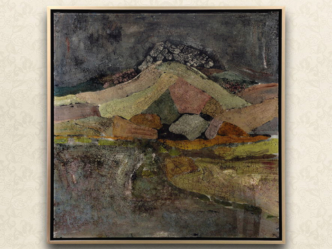  中式新中式挂画壁画字画山水花鸟背景墙壁纸装饰画抽象画油画 