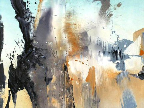  中式新中式挂画壁画字画山水花鸟背景墙壁纸装饰画抽象画油画 