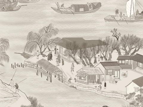  中式新中式挂画壁画字画山水花鸟背景墙壁纸装饰画抽象画油画 