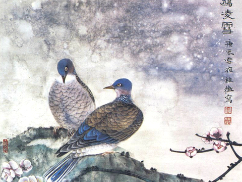  中式新中式挂画壁画水墨字画山水花鸟背景墙壁纸装饰画抽象画油画 