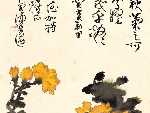  中式新中式挂画壁画字画山水花鸟背景墙壁纸装饰画抽象画油画 