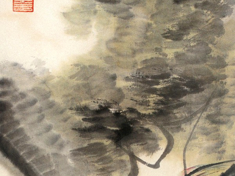 中式新中式挂画壁画字画山水花鸟背景墙壁纸装饰画抽象画油画