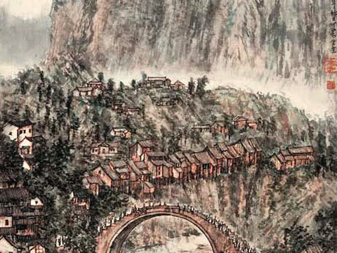  中式新中式挂画壁画字画山水花鸟背景墙壁纸装饰画抽象画油画 