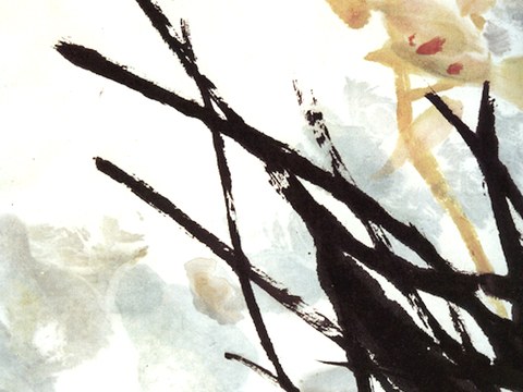 中式新中式挂画壁画字画山水花鸟背景墙壁纸装饰画抽象画油画