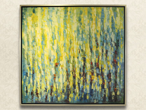  中式新中式挂画壁画字画山水花鸟背景墙壁纸装饰画抽象画油画 