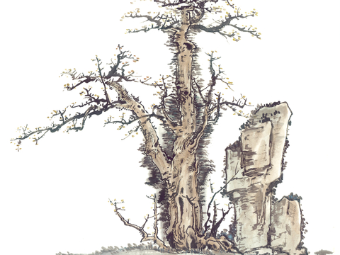  中式新中式挂画壁画水墨字画山水花鸟背景墙壁纸装饰画抽象画油画 