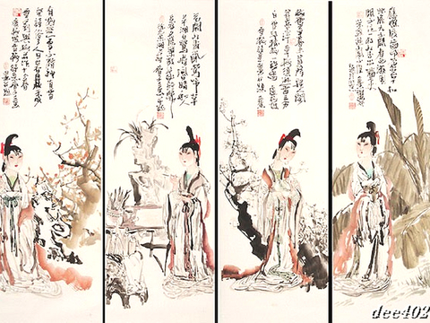  中式新中式挂画壁画字画山水花鸟背景墙壁纸装饰画抽象画油画 