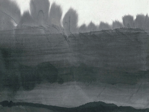  中式新中式挂画壁画水墨字画山水花鸟背景墙壁纸装饰画抽象画油画 