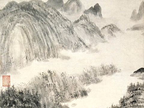 中式新中式挂画壁画字画山水花鸟背景墙壁纸装饰画抽象画油画