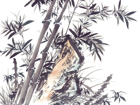  中式新中式挂画壁画字画山水花鸟背景墙壁纸装饰画抽象画油画 