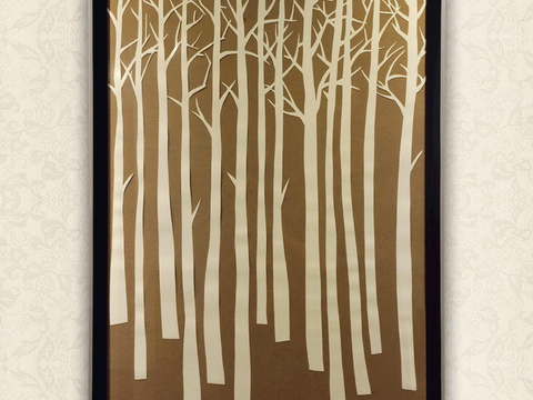  中式新中式挂画壁画字画山水花鸟背景墙壁纸装饰画抽象画油画 