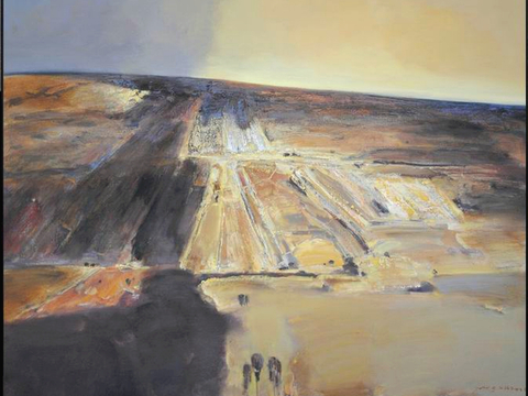  中式新中式挂画壁画水墨字画山水花鸟背景墙壁纸装饰画抽象画油画 