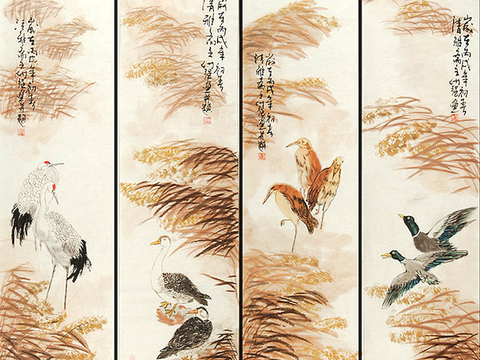  中式新中式挂画壁画字画山水花鸟背景墙壁纸装饰画抽象画油画 