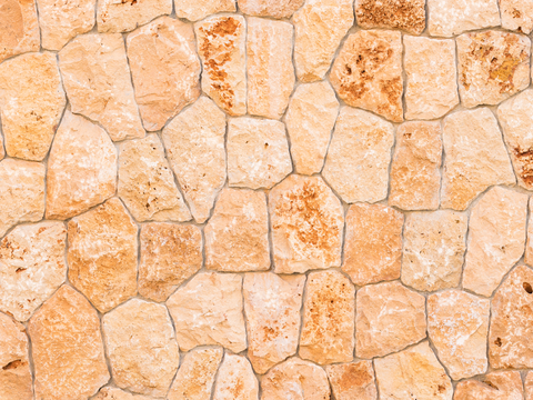 不规则多边形干垒石，自然毛石肌理101