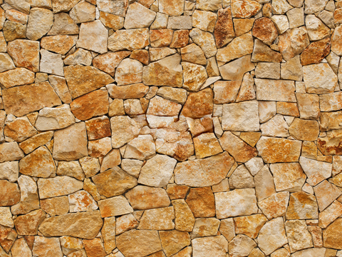 不规则多边形干垒石，自然毛石肌理59