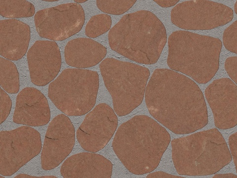  红色砂岩毛石-卵形毛石1 