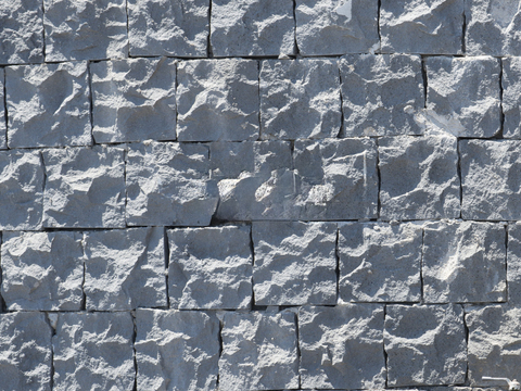 规则矩形形态干垒石，毛石墙面26 