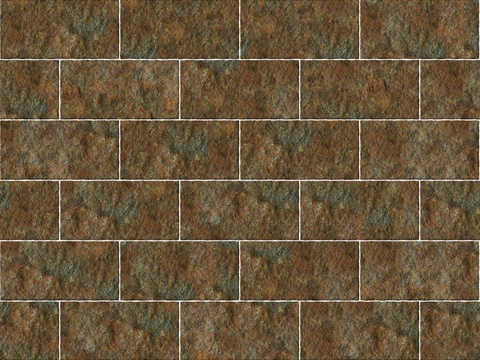 暗红色红色砂岩石板-矩形错缝-横向3