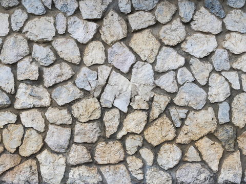 不规则多边形干垒石，自然毛石肌理60