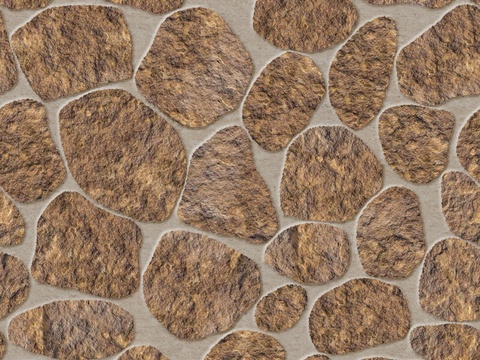  红色砂岩毛石-卵形毛石3 