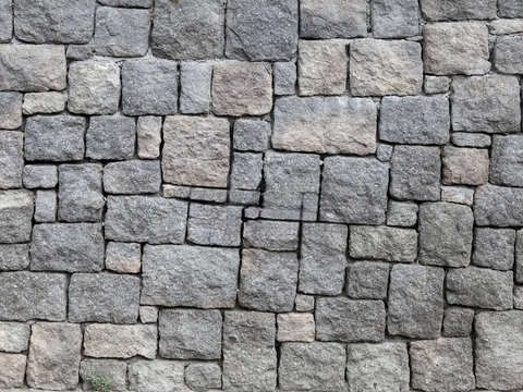 规则自然形态干垒石，毛石墙面49