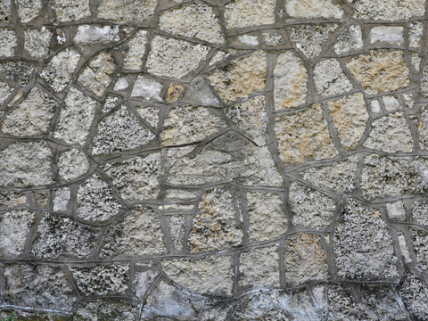 不规则多边形干垒石，自然毛石肌理65