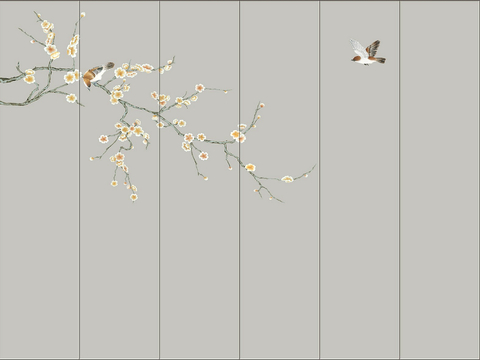  中式新中式挂画壁画水墨字画山水花鸟背景墙壁纸装饰画抽象画油画 