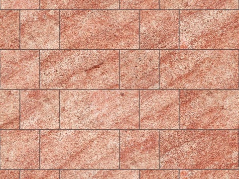 暗红色红色砂岩石板-宽窄间隔错缝46