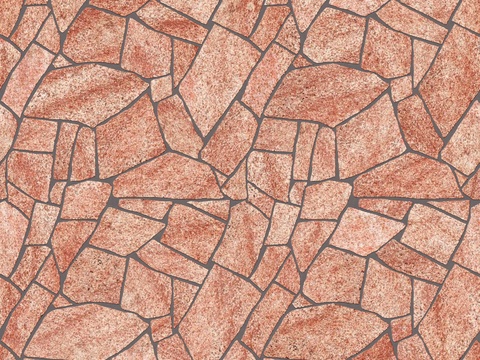 红色砂岩毛石-多边形毛石-破冰纹毛石35