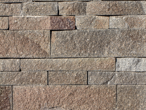  规则矩形形态干垒石，毛石墙面66 