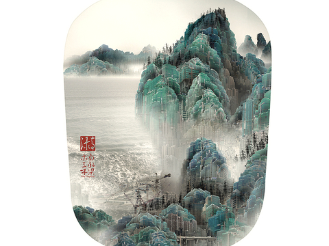  中式新中式挂画壁画水墨字画山水花鸟背景墙壁纸装饰画抽象画油画 