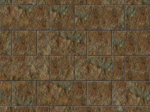  暗红色红色砂岩石板-宽窄间隔错缝22 