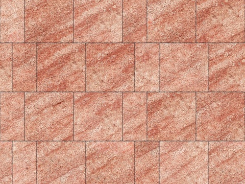  暗红色红色砂岩石板-宽窄间隔错缝50 