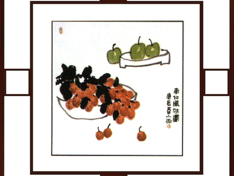 中式新中式挂画壁画水墨字画山水花鸟背景墙壁纸装饰画抽象画油画