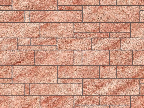  暗红色红色砂岩石板-大小错拼错缝38 