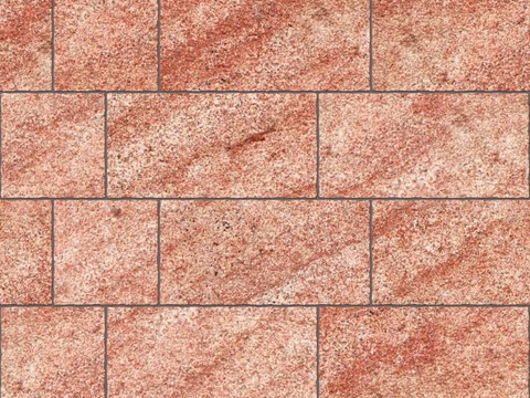 暗红色红色砂岩石板-宽窄间隔错缝49