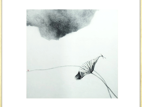  中式新中式挂画壁画水墨字画山水花鸟背景墙壁纸装饰画抽象画油画 